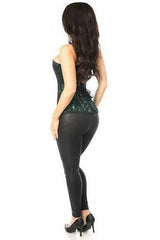 Daisy Corsets Lavish Green Lace Front Zipper Corset - Daisy Corsets