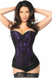 Daisy Corsets Lavish Purple Lace Front Zipper Corset - Daisy Corsets