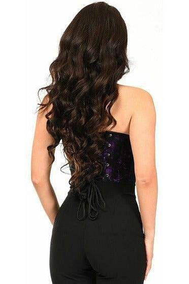 Daisy Corsets Lavish Purple Lace Front Zipper Corset - Daisy Corsets - Flyclothing LLC