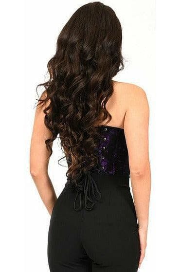 Daisy Corsets Lavish Purple Lace Front Zipper Corset - Daisy Corsets