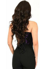 Daisy Corsets Lavish Purple Lace Front Zipper Corset - Daisy Corsets