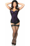 Daisy Corsets Lavish Purple Lace Front Zipper Corset - Daisy Corsets