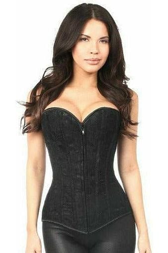Daisy Corsets Lavish Black Lace Front Zipper Corset - Daisy Corsets