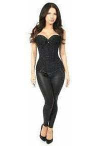 Daisy Corsets Lavish Black Lace Front Zipper Corset - Daisy Corsets - Flyclothing LLC