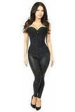 Daisy Corsets Lavish Black Lace Front Zipper Corset - Daisy Corsets - Flyclothing LLC