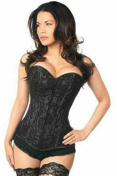 Daisy Corsets Lavish Black Lace Front Zipper Corset - Daisy Corsets - Flyclothing LLC