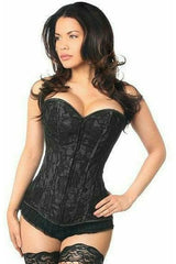Daisy Corsets Lavish Black Lace Front Zipper Corset - Daisy Corsets