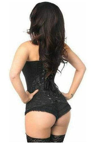 Daisy Corsets Lavish Black Lace Front Zipper Corset - Daisy Corsets - Flyclothing LLC