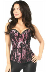 Daisy Corsets Lavish Pink Lace Front Zipper Corset - Daisy Corsets