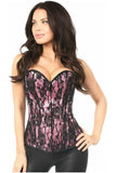 Daisy Corsets Lavish Pink Lace Front Zipper Corset - Daisy Corsets - Flyclothing LLC