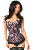 Daisy Corsets Lavish Pink Lace Front Zipper Corset - Daisy Corsets - Flyclothing LLC