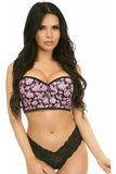 Daisy Corsets Lavish Pink Floral Underwire Short Bustier - Daisy Corsets
