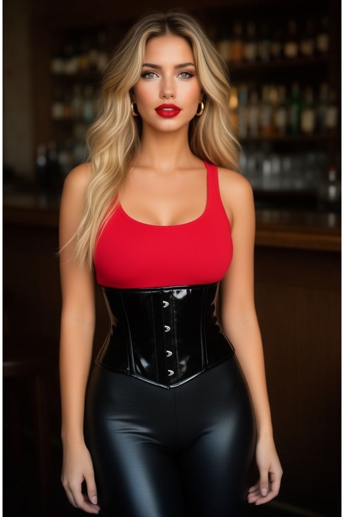 Lavish Black Patent Mini Cincher