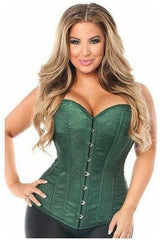Daisy Corsets Lavish Dark Green Brocade Corset - Daisy Corsets