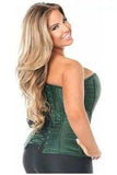 Daisy Corsets Lavish Dark Green Brocade Corset - Daisy Corsets - Flyclothing LLC