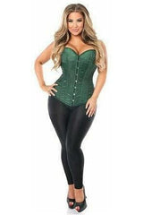 Daisy Corsets Lavish Dark Green Brocade Corset - Daisy Corsets