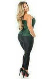 Daisy Corsets Lavish Dark Green Brocade Corset - Daisy Corsets - Flyclothing LLC