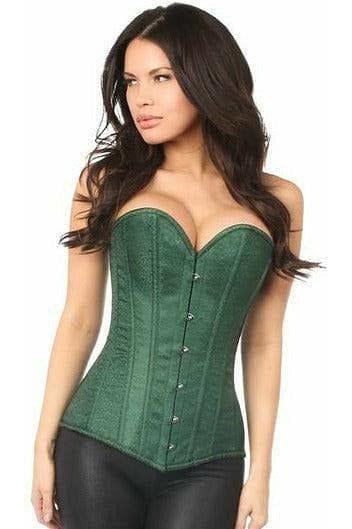 Daisy Corsets Lavish Dark Green Brocade Corset - Daisy Corsets