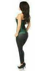 Daisy Corsets Lavish Dark Green Brocade Corset - Daisy Corsets - Flyclothing LLC
