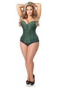 Daisy Corsets Lavish Dark Green Brocade Corset - Daisy Corsets