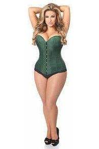 Daisy Corsets Lavish Dark Green Brocade Corset - Daisy Corsets - Flyclothing LLC
