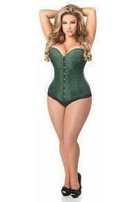 Daisy Corsets Lavish Dark Green Brocade Corset - Daisy Corsets