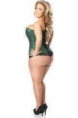 Daisy Corsets Lavish Dark Green Brocade Corset - Daisy Corsets - Flyclothing LLC