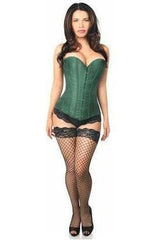 Daisy Corsets Lavish Dark Green Brocade Corset - Daisy Corsets