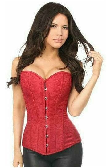 Daisy Corsets Lavish Wine Brocade Corset - Daisy Corsets