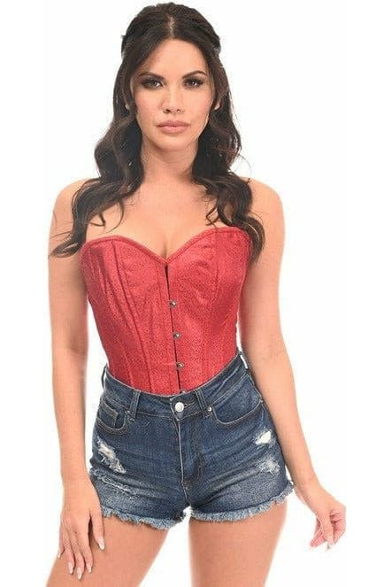 Daisy Corsets Lavish Wine Brocade Corset - Daisy Corsets