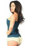 Daisy Corsets Lavish Dark Teal Lace Overbust Corset w/Zipper - Daisy Corsets - Flyclothing LLC