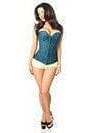 Daisy Corsets Lavish Dark Teal Lace Overbust Corset w/Zipper - Daisy Corsets