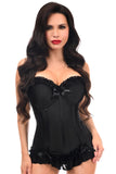 Daisy Corsets Lavish Black Lycra Hook & Eye Stretch Bustier Corset - Daisy Corsets