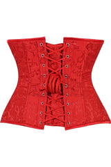 Daisy Corsets Lavish Red Brocade Waist Cincher Under Bust Corset w/Front Busk Closure - Daisy Corsets - Flyclothing LLC