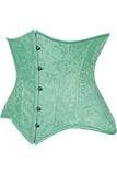 Daisy Corsets Lavish Mint Green Brocade Waist Cincher Under Bust Corset w/Front Busk Closure