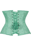 Daisy Corsets Lavish Mint Green Brocade Waist Cincher Under Bust Corset w/Front Busk Closure