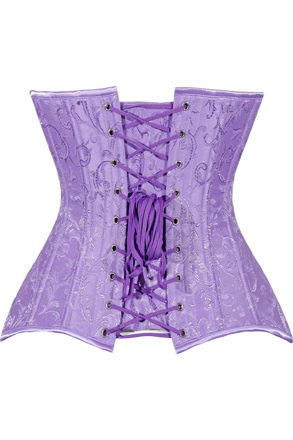 Daisy Corsets Lavish Lt Purple Brocade Waist Cincher Under Bust Corset w/Front Busk Closure - Daisy Corsets - Flyclothing LLC