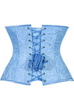 Daisy Corsets Lavish Lt Blue Brocade Waist Cincher Under Bust Corset w/Front Busk Closure