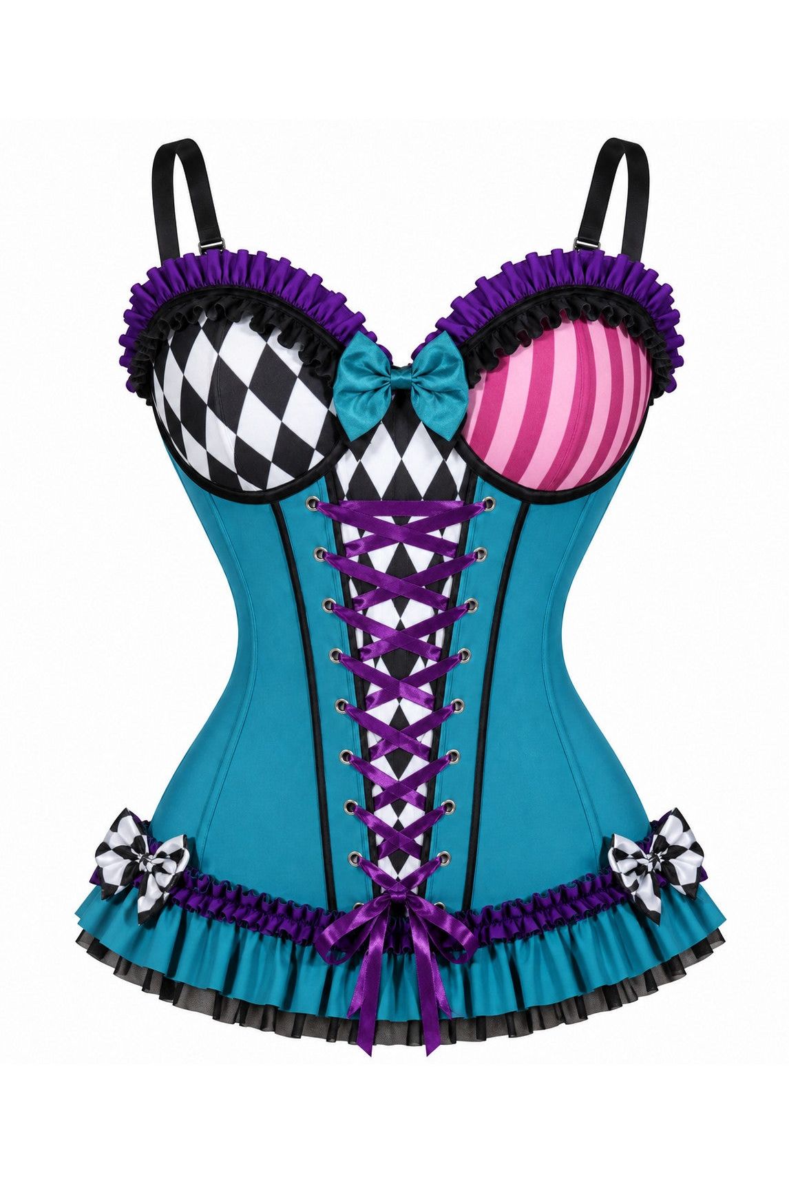 Daisy Corsets Lavish Mad Tea Party Lycra Corset - Daisy Corsets - Flyclothing LLC