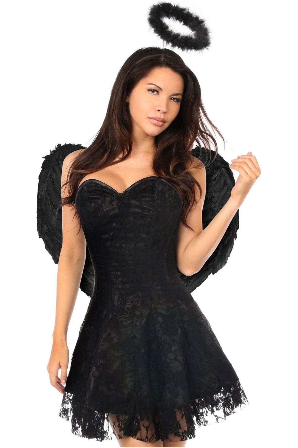 Daisy Corsets Lavish 3 PC Dark Angel Corset Dress Costume - Daisy Corsets - Flyclothing LLC