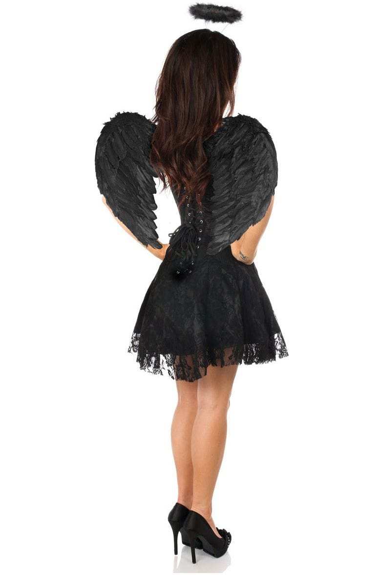 Daisy Corsets Lavish 3 PC Dark Angel Corset Dress Costume - Daisy Corsets - Flyclothing LLC