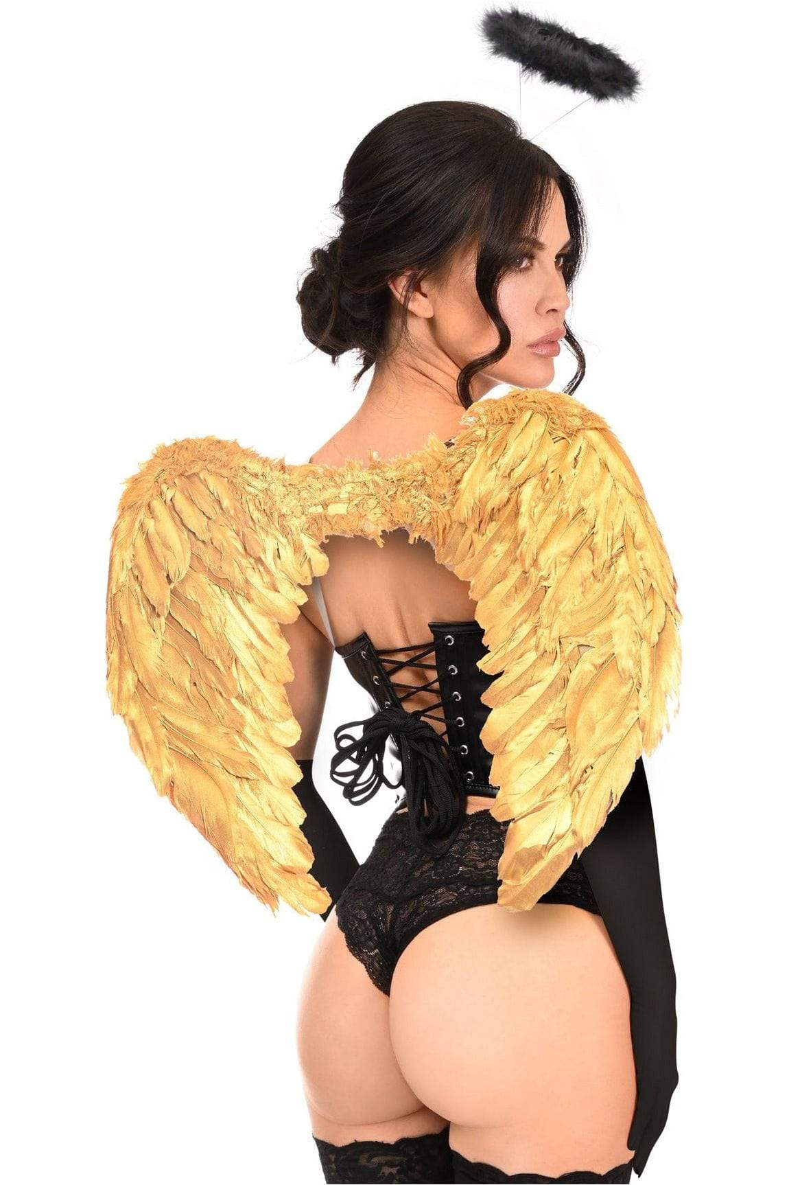Daisy Corsets Lavish 4 PC Golden Angel Corset Costume - Daisy Corsets - Flyclothing LLC