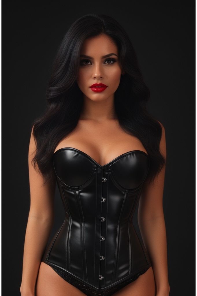 Lavish Wet Look Underwire Corset