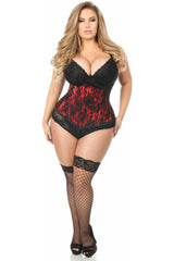 Daisy Corsets Lavish Red Underbust Corset w/Black Lace Overlay - Daisy Corsets