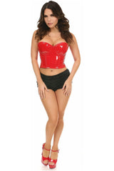 Lavish Red Patent PVC Underwire Bustier