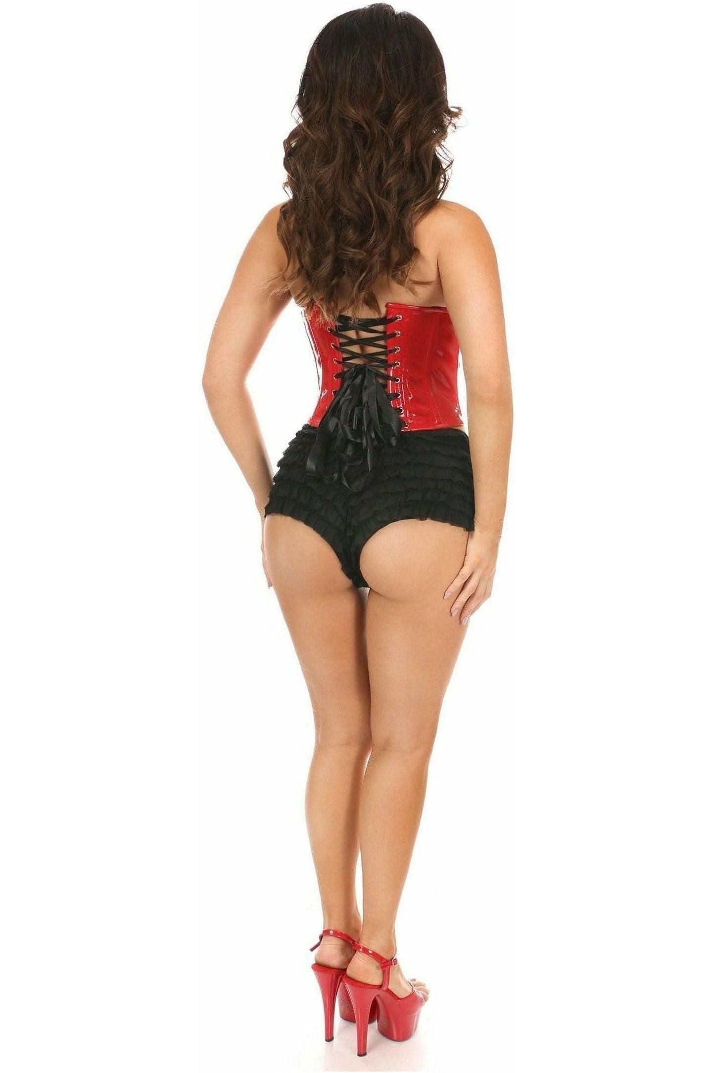 Lavish Red Patent PVC Underwire Bustier