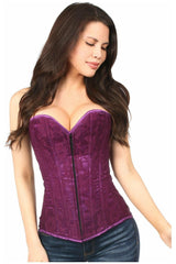 Daisy Corsets Lavish Magenta Lace Overbust Corset w/Zipper - Daisy Corsets