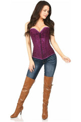 Daisy Corsets Lavish Magenta Lace Overbust Corset w/Zipper - Daisy Corsets