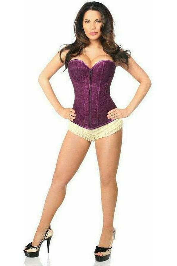 Daisy Corsets Lavish Magenta Lace Overbust Corset w/Zipper - Daisy Corsets - Flyclothing LLC