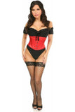 Daisy Corsets Lavish Red Satin Mini Cincher - Daisy Corsets - Flyclothing LLC